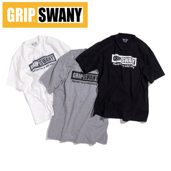 【 SALE 】GRIP SWANY ( グリップスワニー ) 【 GSMCT0009 】 BOX LOGO TEE | シャツ | 半袖 | 半袖シャツ | Tシャツ | ロゴ | シンプル | ショートスリーブTシャツ | プリントT | 夏服 | カジュアル | ぐりっぷすわにー