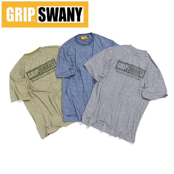 【 SALE 】GRIP SWANY ( グリップスワニー ) 【 GSMCT0014 】 BOX LOGO DRY S/S TEE | シャツ | Tシャツ | 半袖 | 半袖Tシャツ | 半袖シャツ | シンプル | UVカット | 速乾 | バックプリント | ランニング | キャンプ | ジム | 使いやすい | アウトドア | レジャー | ぐりっぷすわにー