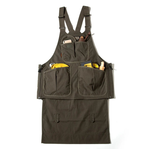GRIP SWANY ( グリップスワニー ) 【 GSV-04V2 】 FIREPROOF APRON VEST | ベスト | アウトドア | キャンプ | 釣り | レジャー | ウェア | トップス | 収納 | ポケット | エプロン | 2way | ぐりっぷすわにー