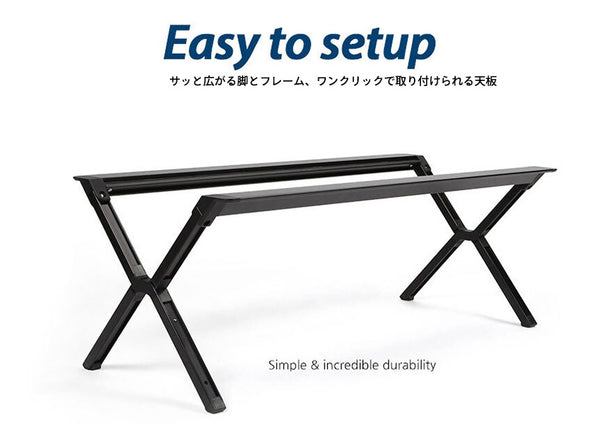 VERNE ( ベルン ) VST MAESTRO Ver2.0 SYSTEM TABLE | テーブル | ファミリーキャンプ | 大型テーブル | 大きめ | アウトドア | キャンプ | BBQ | シンプル | 黒色 | 便利 | 簡単 | 組立 | べるん