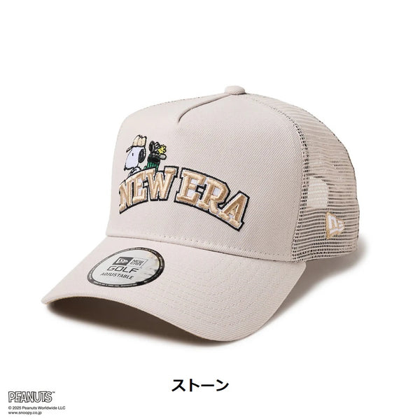 NEW ERA ( ニューエラ ) 9FORTY A-Frame トラッカー PEANUTS ピーナッツ アーチロゴ ゴルフ | 帽子 | キャップ | ユニセックス | サイズ調整 | キャップ | 日よけ | スヌーピー | スナップバック | メッシュ | ポリエステル | にゅーえら | 14432173 | 14432172