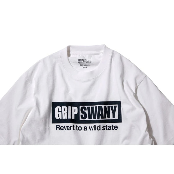 【 SALE 】GRIP SWANY ( グリップスワニー ) 【 GSMCT0009 】 BOX LOGO TEE | シャツ | 半袖 | 半袖シャツ | Tシャツ | ロゴ | シンプル | ショートスリーブTシャツ | プリントT | 夏服 | カジュアル | ぐりっぷすわにー
