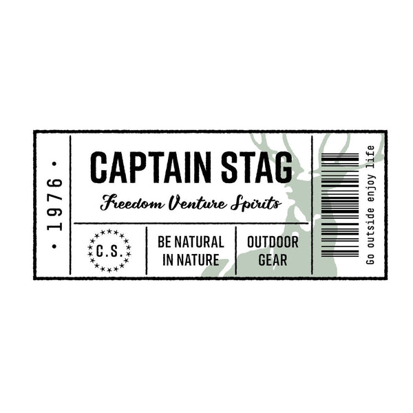 CAPTAIN STAG ( キャプテンスタッグ ) CSデザインステッカー ( チケット・レクタングル ) 90×40mm | ステッカー | 車 | キャリーケース | オシャレ | UM-1569 | キャプスタ | きゃぷてんすたっぐ | クーラーボックス | ハードケース