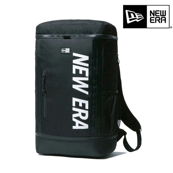 NEW ERA ( ニューエラ ) ボックスパック 32L プリントロゴ ブラック × ホワイト | バックパック | リュックサック | 通学 | 通勤 | 使いやすい | シンプル | 黒 | 靴収納 | PC収納 | 便利 | アウトドア | キャンプ | 14521362 | デイパック