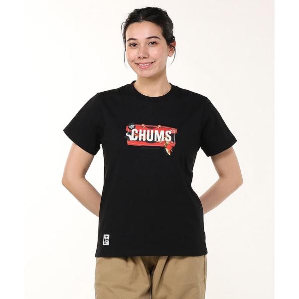 【 SALE 】CHUMS ( チャムス ) チャムスピザボックスTシャツ | トップス | Tシャツ | シャツ | 半袖 | ウェア | 夏服 | CH01-2518 | グラフィックTシャツ | コットン | レトロ風 | オシャレ | バックプリント