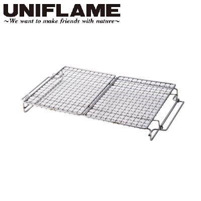UNIFLAME ( ユニフレーム ) ユニセラ ウィング網 ( クリンプ ) アミ | 網 | アウトドア | キャンプ | 調理器具 |  開閉式 | 焼き網 | BBQ | 615591 | ゆにふれーむ