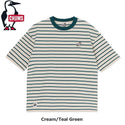 CHUMS ( チャムス ) チャムスエンブロイダリーTシャツ | トップス | Tシャツ | 半袖 | 夏服 | シャツ | ストライプ | オーバーサイズ | 刺繍 | ワンポイント | CH01-2523 | コットン | コットン100% | 半袖シャツ