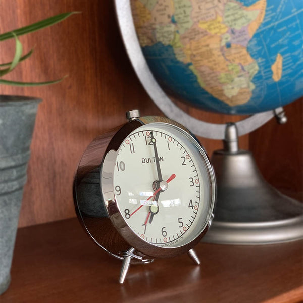 DULTON ( ダルトン ) アラーム クロック | 時計 | 置時計 | 可愛い | シンプル | 足付き | 無音に近い | ベル | 古典的 | オシャレ | インテリア | アラーム | 目覚まし時計 | 100-053Q | だるとん
