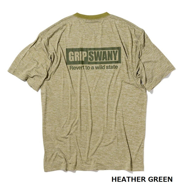 【 SALE 】GRIP SWANY ( グリップスワニー ) 【 GSMCT0014 】 BOX LOGO DRY S/S TEE | シャツ | Tシャツ | 半袖 | 半袖Tシャツ | 半袖シャツ | シンプル | UVカット | 速乾 | バックプリント | ランニング | キャンプ | ジム | 使いやすい | アウトドア | レジャー | ぐりっぷすわにー
