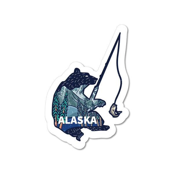 STICKER PACK ( ステッカーパック ) ベアーフィッシング | クマ | 熊 | くま | ステッカー | すてっかー | 水に強い | 紫外線に強い | 車 | 貼る | アウトドア | キャンプ | レジャー | ハードボックス | キャリーケース | SPL04284