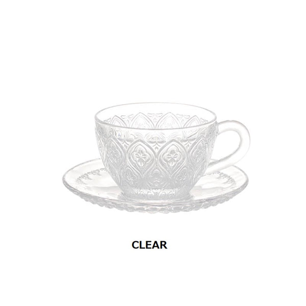 DULTON ( ダルトン ) GLASS CUP & SAUCER "FIORE" ガラス カップ & ソーサー " フィオーレ " レトロ | ホームパーティー | レトロ | 可愛い | プレゼント | A615-818 | だるとん