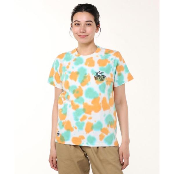 【 SALE 】CHUMS ( チャムス ) チャムスイズファンTシャツ | トップス | Tシャツ | シャツ | バックプリント | プリント | 半袖 | 半袖シャツ | 夏服 | タイダイ染め | CH01-2522 | コットン | レトロポップ | アパレル