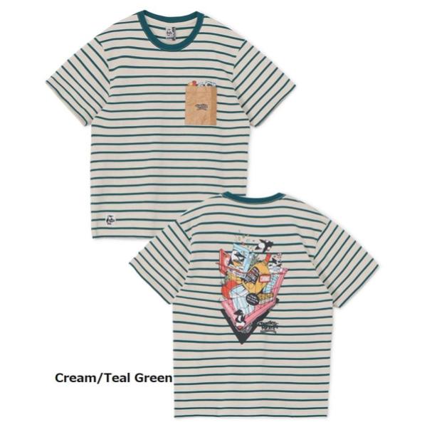 【 SALE 】CHUMS ( チャムス ) チャムリーズマーケットポケットTシャツ | トップス | Tシャツ | 半袖 | シャツ | バックプリント | プリントT | コットン | CH01-2517 | オシャレ | お出かけ | 夏服
