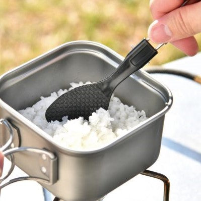 UNIFLAME ( ユニフレーム ) ちびしゃもじ | ソロキャンプ | しゃもじ | ご飯 | 炊飯 | アウトドア | キャンプ | BBQ | コンパクト | 収納 | ダブルエンボス | 折りたたみ | カトラリー | ゆにふれーむ | 662250