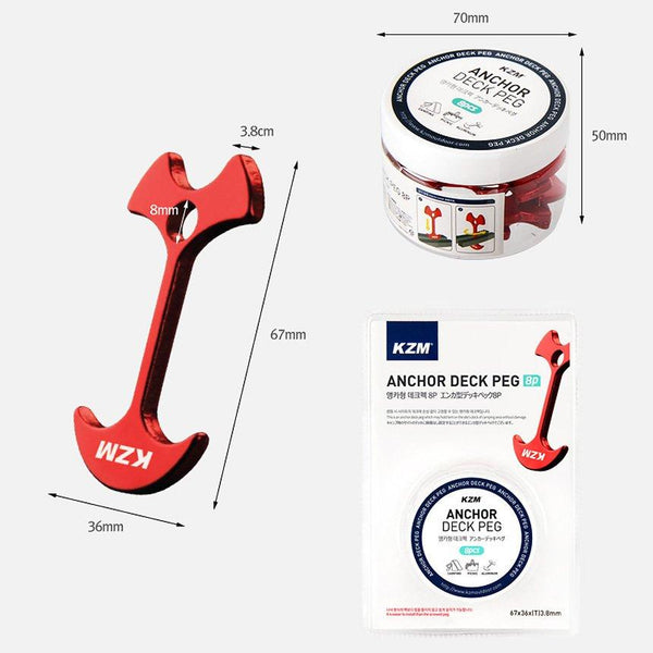 KZM OUTDOOR( カズミ アウトドア )アンカーデッキ ペグ 8P アンカーペグ ウッドデッキ用ペグ ペグ フック テント アウトドア キャンプ キャンプ用品 KZM (kzm-k7t3f002)