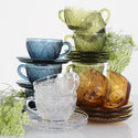 DULTON ( ダルトン ) GLASS CUP & SAUCER "FIORE" ガラス カップ & ソーサー " フィオーレ " レトロ | ホームパーティー | レトロ | 可愛い | プレゼント | A615-818 | だるとん