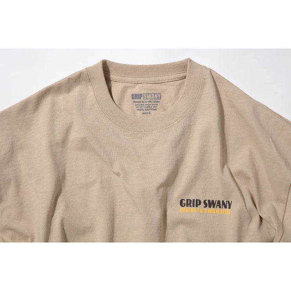 【 SALE 】GRIP SWANY ( グリップスワニー ) 【 GSWCT0043 】 W`S BEAR PRINT TEE | シャツ | ウィメンズ | レディース | Tシャツ | 半袖 | 夏服 | バックプリント | シンプル | 綿100% | ロゴ | クマ
