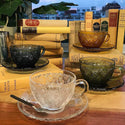 DULTON ( ダルトン ) GLASS CUP & SAUCER "FIORE" ガラス カップ & ソーサー " フィオーレ " レトロ | ホームパーティー | レトロ | 可愛い | プレゼント | A615-818 | だるとん