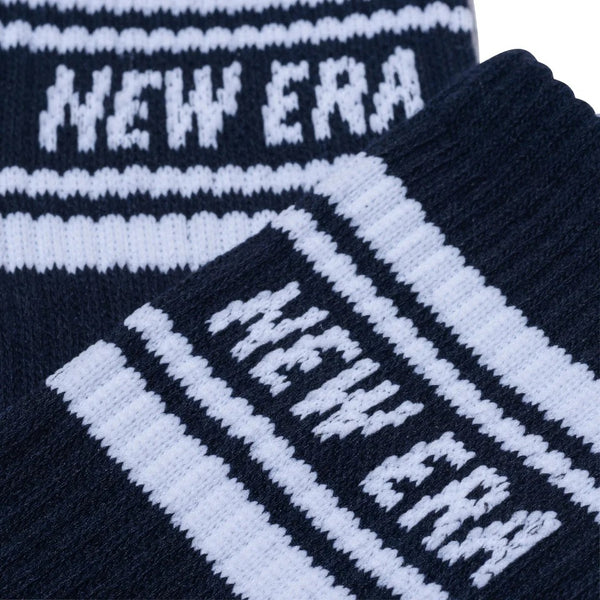 NEW ERA ( ニューエラ ) ソックス クルー 3ペア | 靴下 | 3足 | セット | 通勤 | 通学 | 毎日 | シンプル | ホワイト | ライン | 使いやすい | サイズ豊富 | アウトドア | キャンプ | レジャー | ネイビー | ブラック