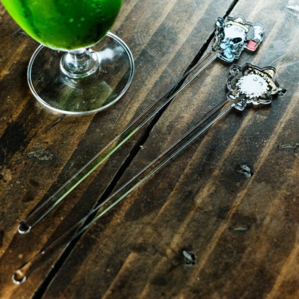 NATURE TONES ( ネイチャートーンズ ) 【 OUTDOOR MONSTER 】 モンスターサワーグラス | モンスターマドラー | セット | 2本入 | マドラー | アクリル | 2本セット | 可愛い | カクテル | 飲み物 | 混ぜる | 混ぜ棒 | ペア | 透明 | MD2-OM | SG-OM | コップ | カップ