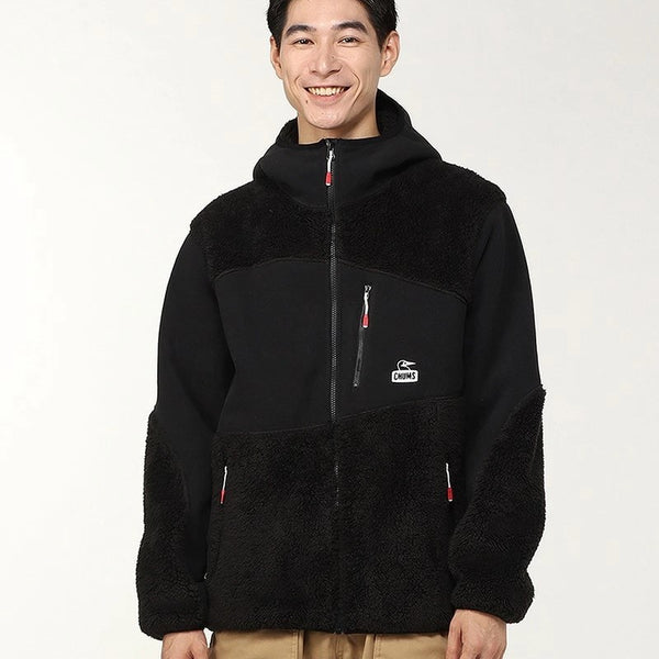 CHUMS ( チャムス ) ボンディングフリースパネルパーカー アウター | フリース | パーカー | フリース | マイクロフリース | ブービー | 刺繍 | 冬服 | フード付き | アウトドア | キャンプ | CH04-1419