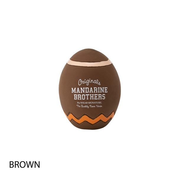 MANDARINE BROTHERS ( マンダリンブラザーズ ) LATEX ZIGZAG EGG TOY | おもちゃ | 犬 | イヌ | ペット | 室内 | 屋外 | ストレス発散 | たまご型 | 音が鳴る | まんだりんぶらざーず