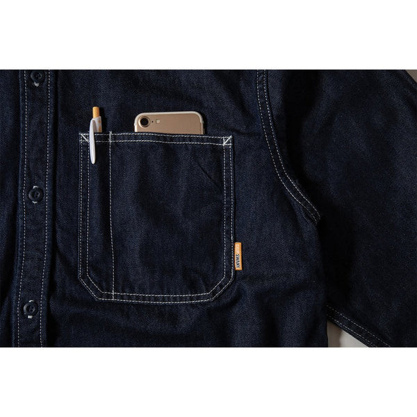 GRIP SWANY ( グリップスワニー ) 【 GSS-40 】 DENIM FIELD SHIRT シャツ | 長袖 | 長袖シャツ | アウトドア | キャンプ | トップス | アパレル | ワークテイスト | デニム | 武骨 | ポケット | 綿100%