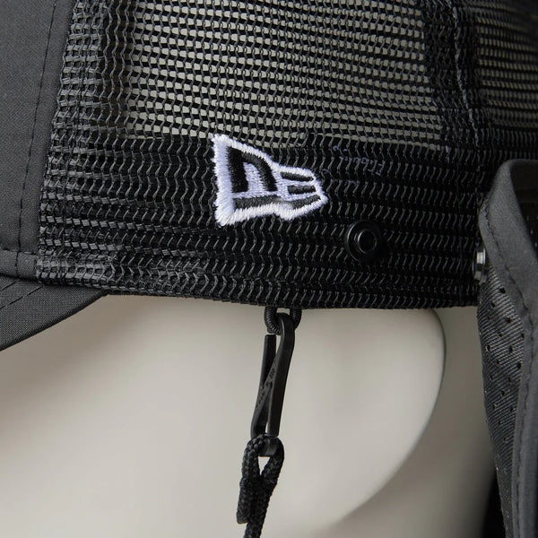 NEW ERA ( ニューエラ ) 9FORTY A-Frame トラッカー サンシェード Utility Collection Tech Surf ブラック | アウトドア | 帽子 | 日よけ | 黒色 | ポリエステル | 撥水 | ユニセックス | 手洗い可 | 14392234 | にゅーえら