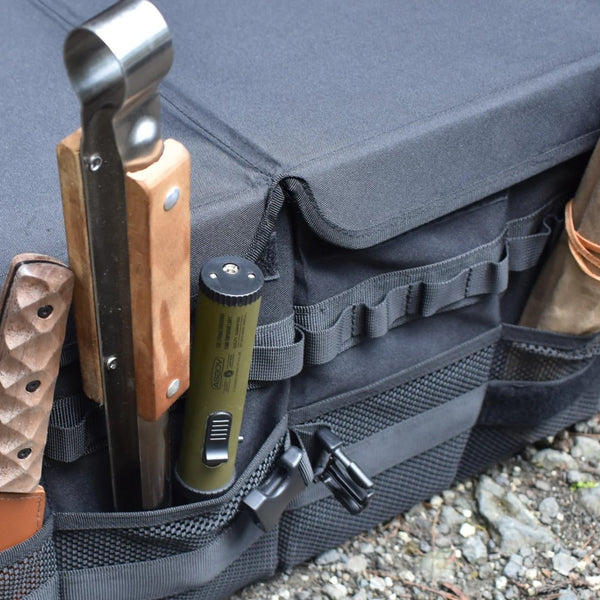 5050WORKSHOP ( フィフティフィフティワークショップ ) FOLDING BOXBAG 30L / 60L | 収納ケース | 積み重ね | 折りたたみ | ブラック | シンプル | アウトドア | レジャー | キャンプ | 整理 | 小物整理 | 車内 | 便利 | 防水 | 仕切り | 幅調整