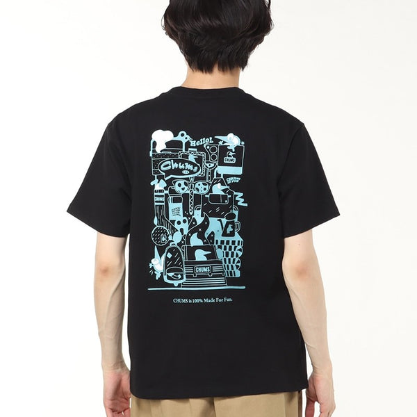 【 SALE 】CHUMS ( チャムス ) チャムスイズファンTシャツ | トップス | Tシャツ | シャツ | バックプリント | プリント | 半袖 | 半袖シャツ | 夏服 | タイダイ染め | CH01-2522 | コットン | レトロポップ | アパレル