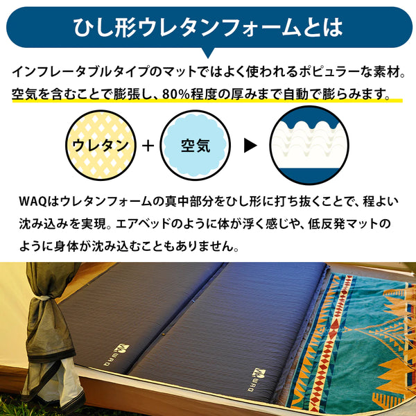 WAQ(ワック)インフレータブル式マット 8cm WAQ