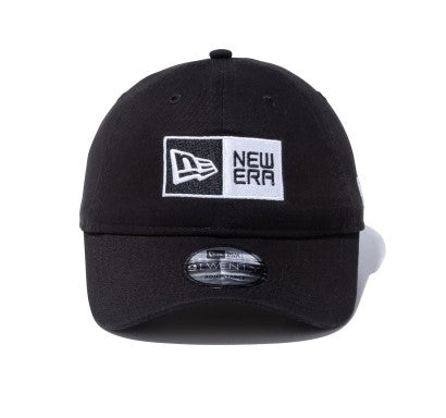 NEW ERA ( ニューエラ ) 9TWENTY ウォッシュドコットン ボックスロゴ ブラック × ホワイト  13552115