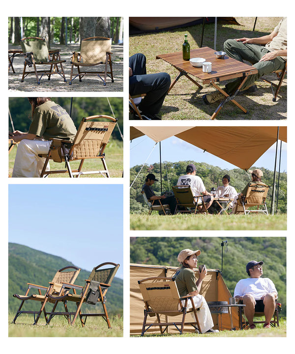 WAQ ( ワック ) WAQ Folding Wood Chair ウッドチェア | チェア | シングルチェア | アウトドア | キャンプ | 折りたたみチェア | イス | ロースタイル | ファミリーキャンプ