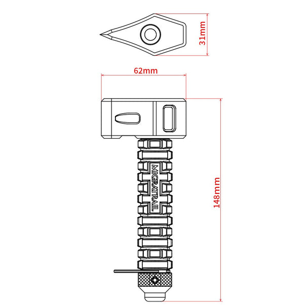 MIGRATRAIL ( ミグラトレイル ) Variant Kusabi バリアントクサビ | くさび | クサビ | 薪割り専用クサビ | アウトドア | キャンプ | 薪割り | 持ちやすい | 握りやすい | コンパクト | 軽量 | みぐらとれいる | F3783 | F3782