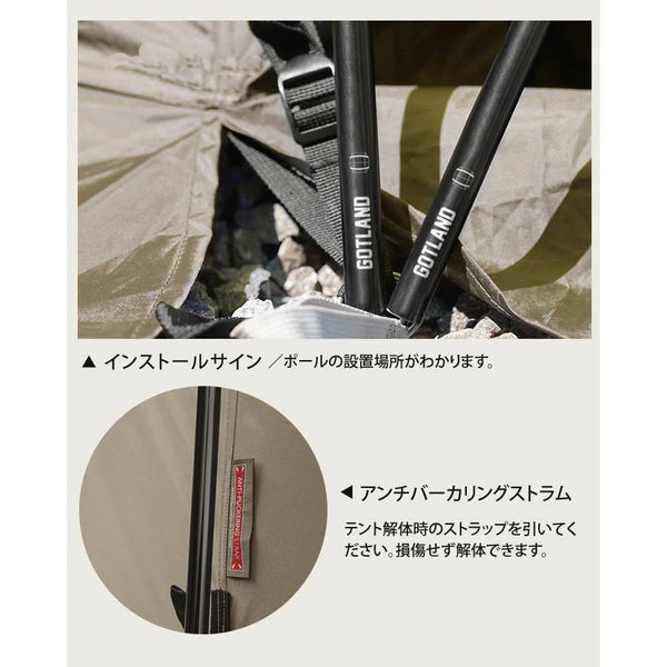KZM OUTDOOR( カズミ アウトドア )  GOTLAND SWELL ゴットランド ドーム型 テント 4人用 5人用 3~4人用 家族 撥水 UVカット カズミ キャンプ アウトドア ドーム型テント K231T3T04