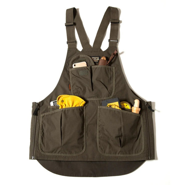 GRIP SWANY ( グリップスワニー ) 【 GSV-04V2 】 FIREPROOF APRON VEST | ベスト | アウトドア | キャンプ | 釣り | レジャー | ウェア | トップス | 収納 | ポケット | エプロン | 2way | ぐりっぷすわにー