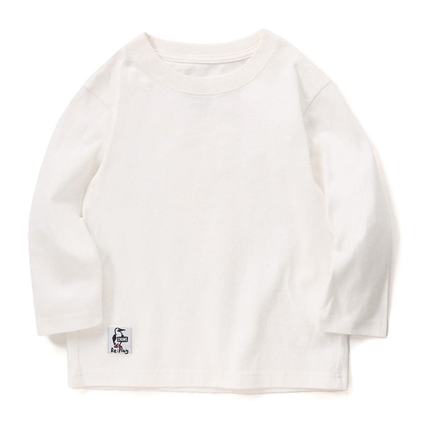【 SALE 】CHUMS ( チャムス ) シンジロウタナカ キッズ オーバーサイズド BBL ブラッシュドロングスリーブ Tシャツ キッズ | ロンT | キッズ服 | アパレル | トップス | ホワイト | 子供服 | オーバーサイズ | コットン