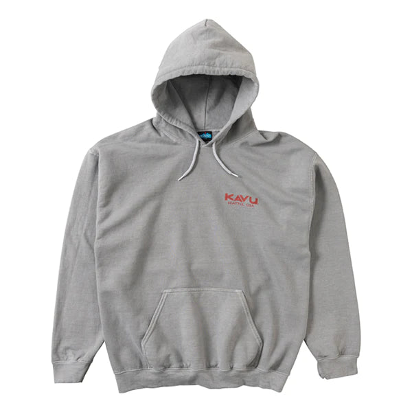 KAVU カブー メンズ マウンテンロゴパーカー ブラック : RED