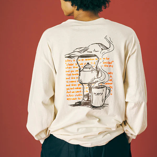 KAVU(カブー) メンズ コーヒー ロングスリーブTシャツ