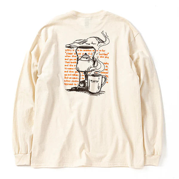 KAVU(カブー) メンズ コーヒー ロングスリーブTシャツ