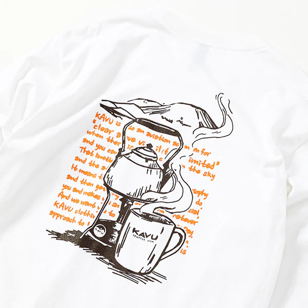 KAVU(カブー) メンズ コーヒー ロングスリーブTシャツ