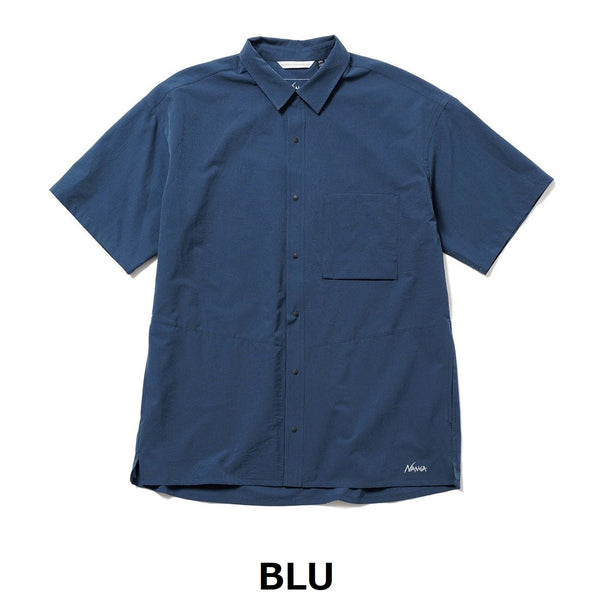 【 SALE 】NANGA ( ナンガ ) DotAir® COMFY S/S SHIRT ( MEN ) ドットエア コンフィー ショートスリーブシャツ | メンズ | シャツ | 半袖シャツ | ウェア | トップス | 襟 | 胸ポケット | シワになりにくい | 快適