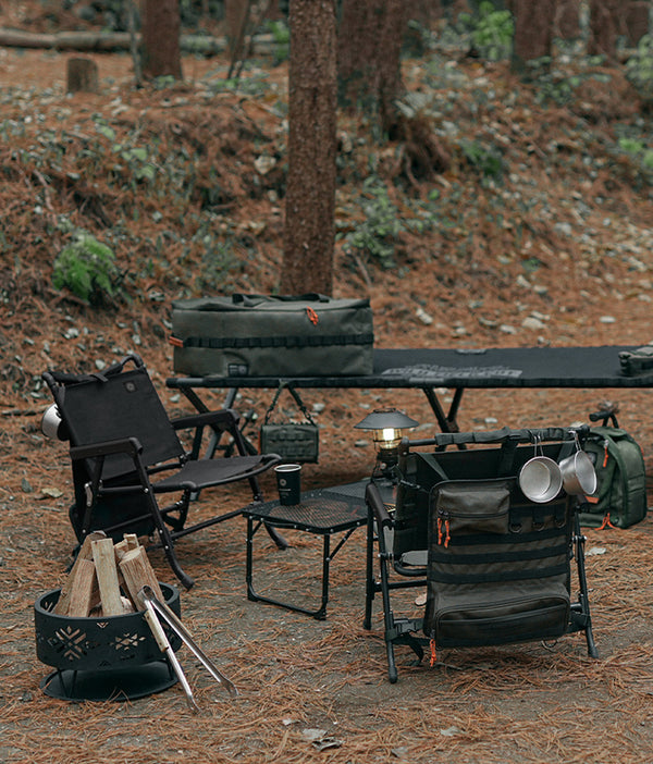 KZM OUTDOOR( カズミ アウトドア )フィールドスラブチェア FIELD SLAB CHAIR ブラック K23T1C02
