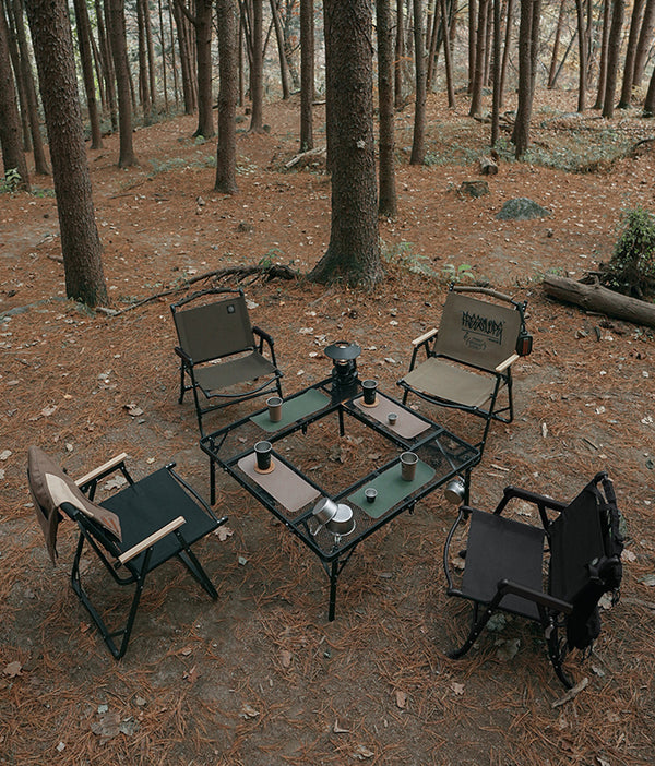 KZM OUTDOOR( カズミ アウトドア )フィールドスラブチェア FIELD SLAB CHAIR ブラック K23T1C02