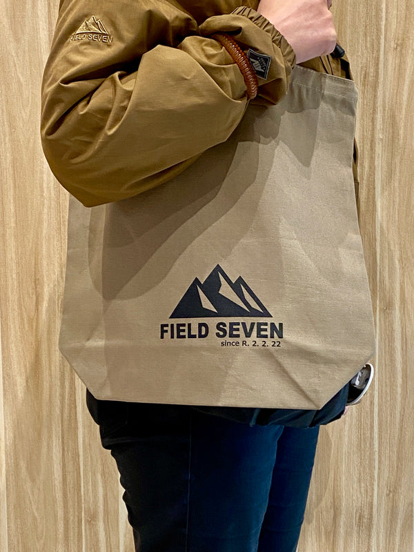 FIELD SEVEN ( フィールドセブン ) キャンバストートバッグ(ML)サンドベージュ 大型トートバッグ | バッグ | 帆布  | 頑丈 | キャンプ  | アウトドア |