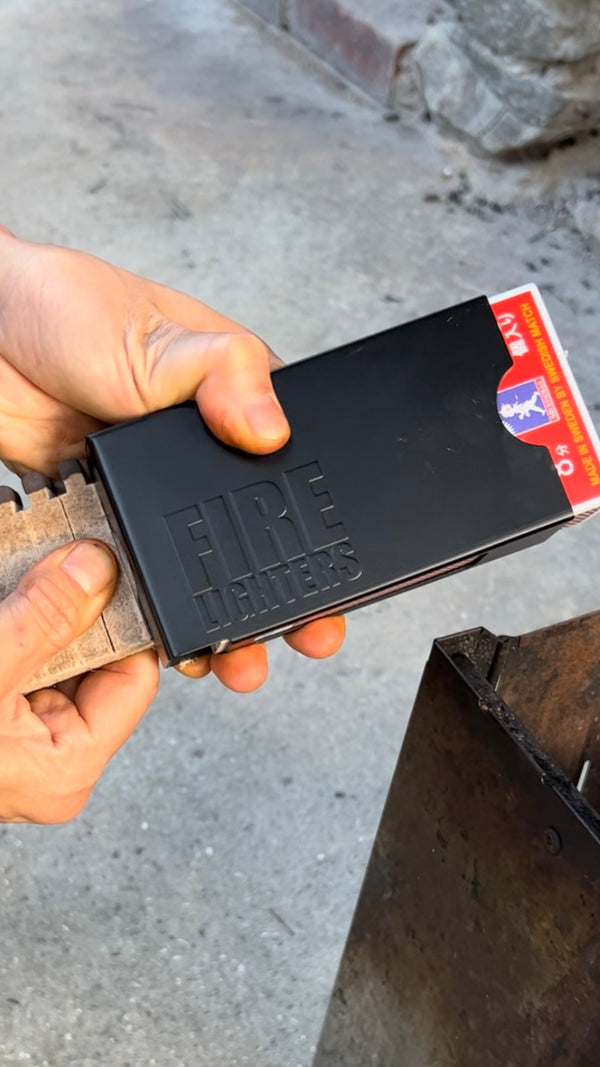 FIRELIGHTERS ( ファイヤーライターズ ) FIRELIGHTERS SLEEVE CASE matte black/ ファイヤーライターズ スリーブケース マットブラック 火起こし 焚き火 薪ストーブ キャンプ アウトドア | スウェーデン マッチ | Swedish Match