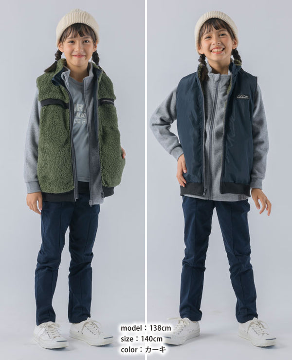 KRIFF MAYER( クリフメイヤー )ひっくりボアベスト KIDS 2317819K