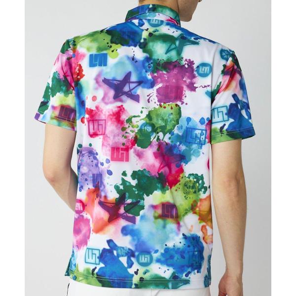 LOUDMOUTH ( ラウドマウス ) メンズ プレミアムカノコ柄 半袖シャツ ゴルフ | ゴルフトップス | トップス | 半袖 | シャツ | アウトドア | 774600 | 柄シャツ 吸汗速乾, UV