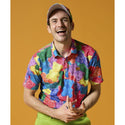 LOUDMOUTH ( ラウドマウス ) メンズ プレミアムカノコ柄 半袖シャツ ゴルフ | ゴルフトップス | トップス | 半袖 | シャツ | アウトドア | 774600 | 柄シャツ 吸汗速乾, UV