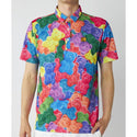 LOUDMOUTH ( ラウドマウス ) メンズ プレミアムカノコ柄 半袖シャツ ゴルフ | ゴルフトップス | トップス | 半袖 | シャツ | アウトドア | 774600 | 柄シャツ 吸汗速乾, UV